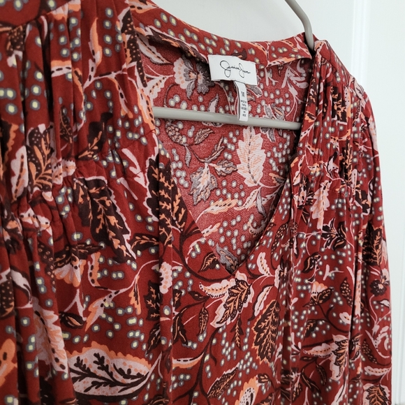 Jessica Simpson Belled sleeve Blouse Boho Size M - Picture 5 of 5